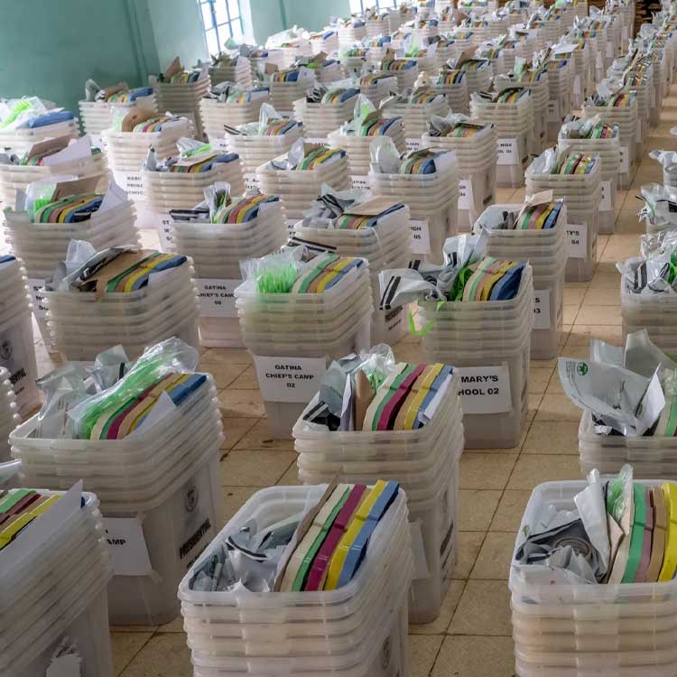 Suprimentos de eleição para o projeto eleitoral de Quênia